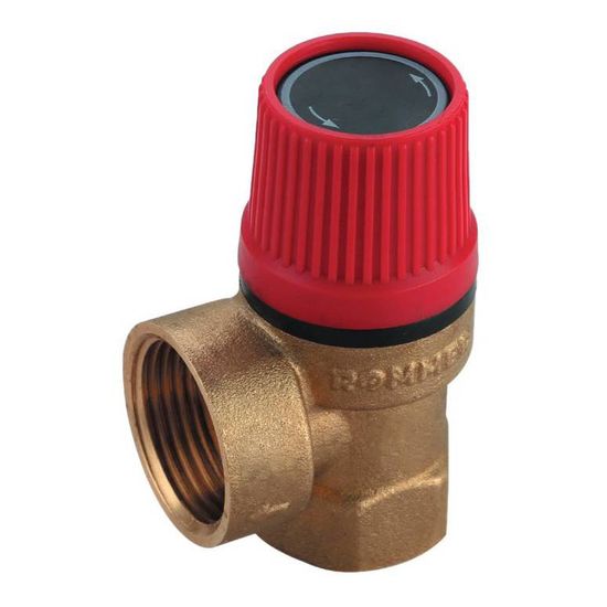 Предохранительный клапан для систем отопления Rommer 1,5 бар 1/2"х3/4" (RVS-0001-001515)