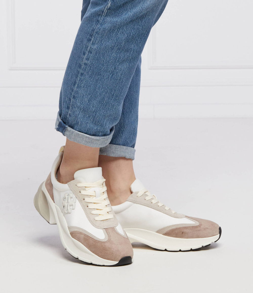 кожаные кроссовки good luck TORY BURCH - бежевый(83833)