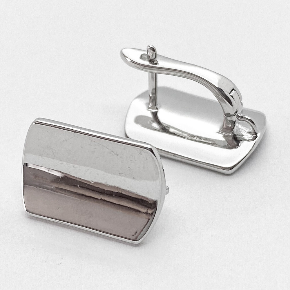 Ювелирные швензы с родиевым покрытием, 18*12 мм, цена за пару