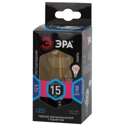 Лампа светодиодная ЭРА F-LED A60-15W-840-E27 15Вт филамент груша нейтральный белый свет E27