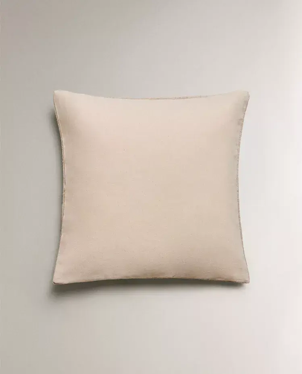 ZARA HOME НАВОЛОЧКА ДЛЯ ДЕКОРАТИВНОЙ ПОДУШКИ С ДЕКОРАТИВНОЙ СТРОЧКОЙ, СВЕТЛО-БЕЖЕВЫЙ