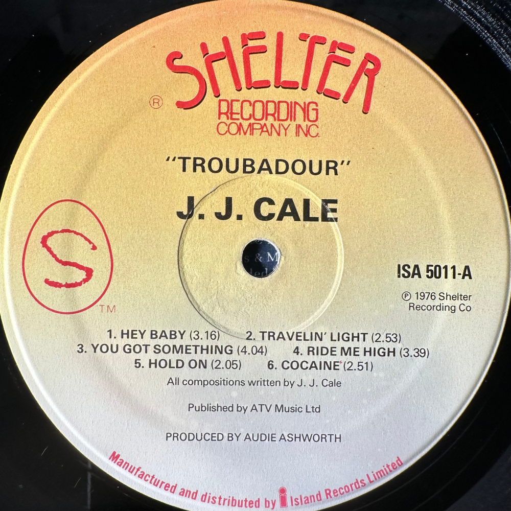 J.J. Cale ‎– Troubadour (Англия 1976г.)