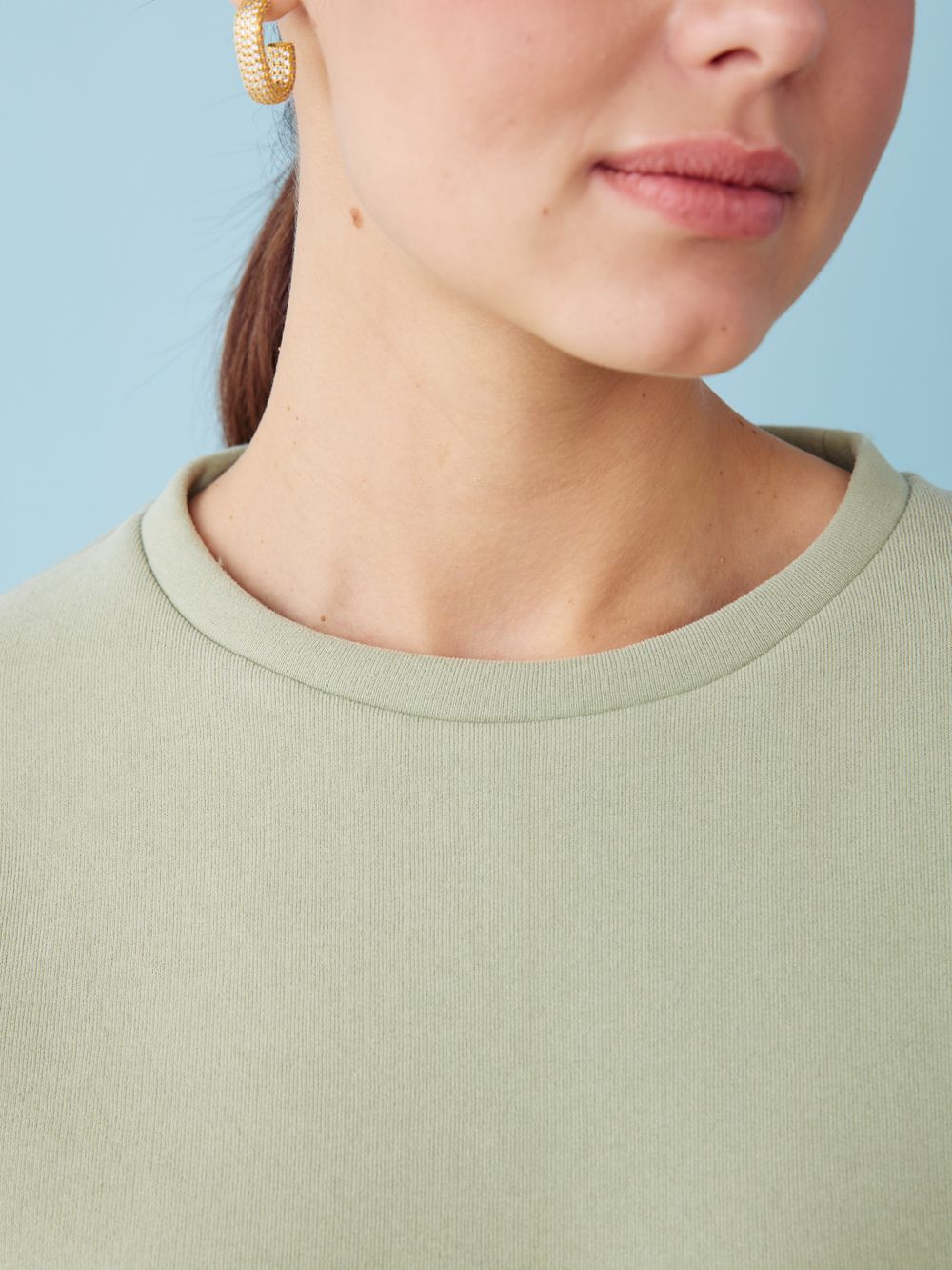 СВИТШОТ ЗАЙКА В СВИТЕРЕ PISTACHIO