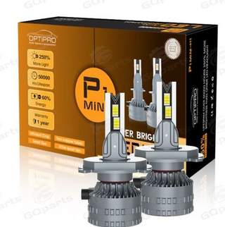 Автолампа LED  МИНИ Н 4 к-т (радиатор) mini 65W 12V-24V 6000K Canbus OptiPro #P1mini-H4 / H19