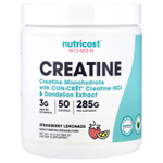 Nutricost, креатин для женского здоровья, со вкусом клубничного лимонада, 285 г (10,2 унции)
