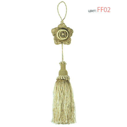 Розетка с кисточкой Modern Trimmings арт. Giati col. FF02 (высота кисти 15 см)