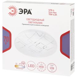 Светильник потолочный светодиодный ЭРА Классик без ДУ SPB-6 Slim Neo 70W-6,5K 6500K | Светильники SPB-6 без ДУ