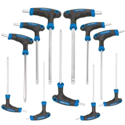 Набор ключей 6-гранных Т-образных(2, 2.5, 3, 4, 4.5, 5, 5.5, 6, 8, 10), в металлическом держателе 10пр. Forsage F-2107