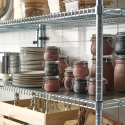 IKEA KORKEN  (ИКЕА КОРКЕН)  -  Банка с крышкой, разные цвета, 13,0 мл