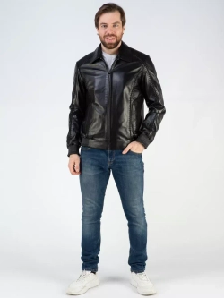 Кожаная куртка демисезонная бомбер