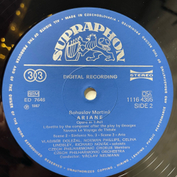 Винтажная виниловая пластинка LP Martinu Celina Lindsley, Czech Philharmonic Orchestra, Vaclav Neumann Ariane, Opera In 1 Act (Чехословакия 1988)