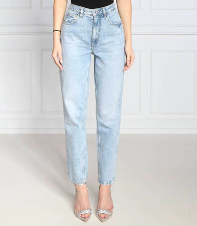 джинсы mom jean GUESS - голубой(W2YA21 D4NH6)