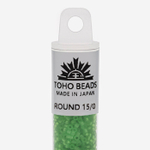 Японский бисер TOHO Round 15/0 (№7F), прозрачный матовый