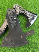 Чехол на топор «Варяг» черный с креплением на ремень нат кожа