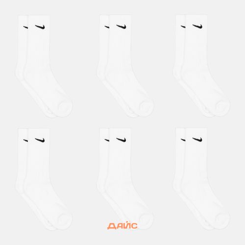 Носки Nike Everyday Cushion Crew 6 Pairs артикул:SX7666-100 - купить в магазине Дайс