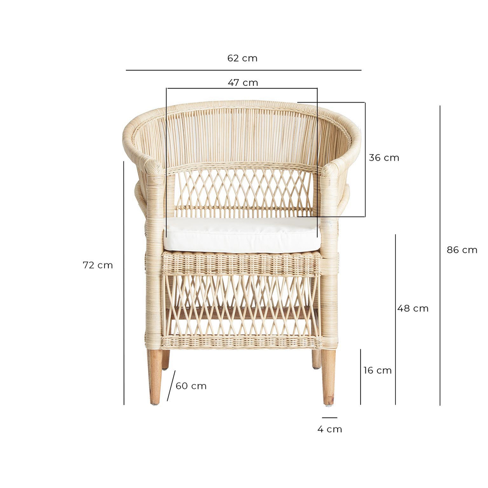 Кресло Elna натуральный цвет