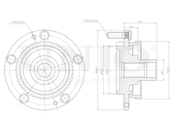 Ступица передняя (с ABS) UNIO HUB-20270