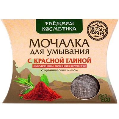 Мочалка «С КРАСНОЙ ГЛИНОЙ»