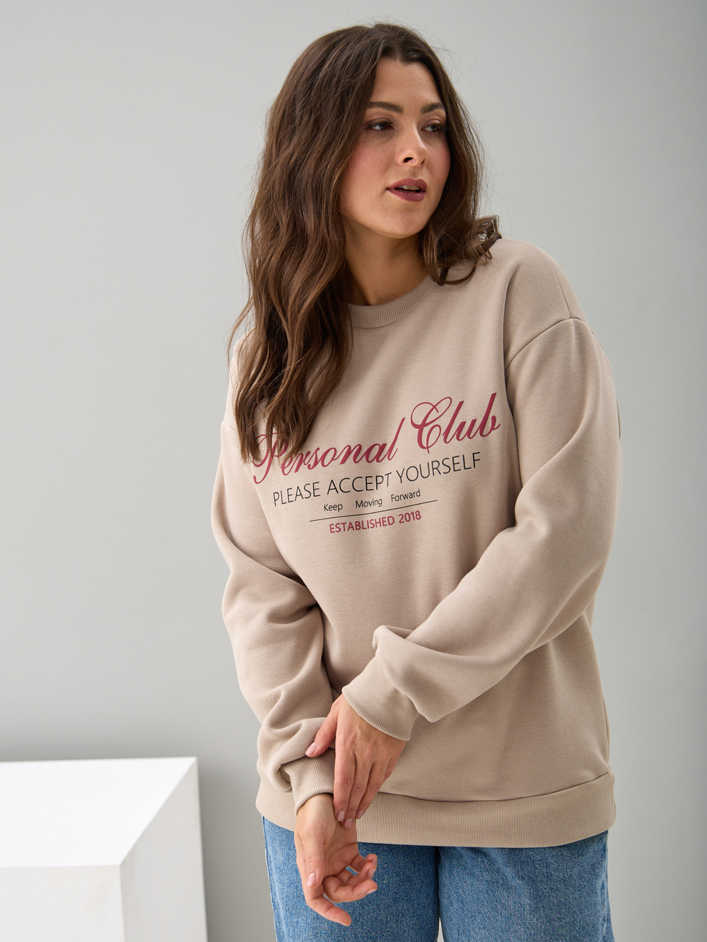 Толстовка Кис-090/бежевый-п