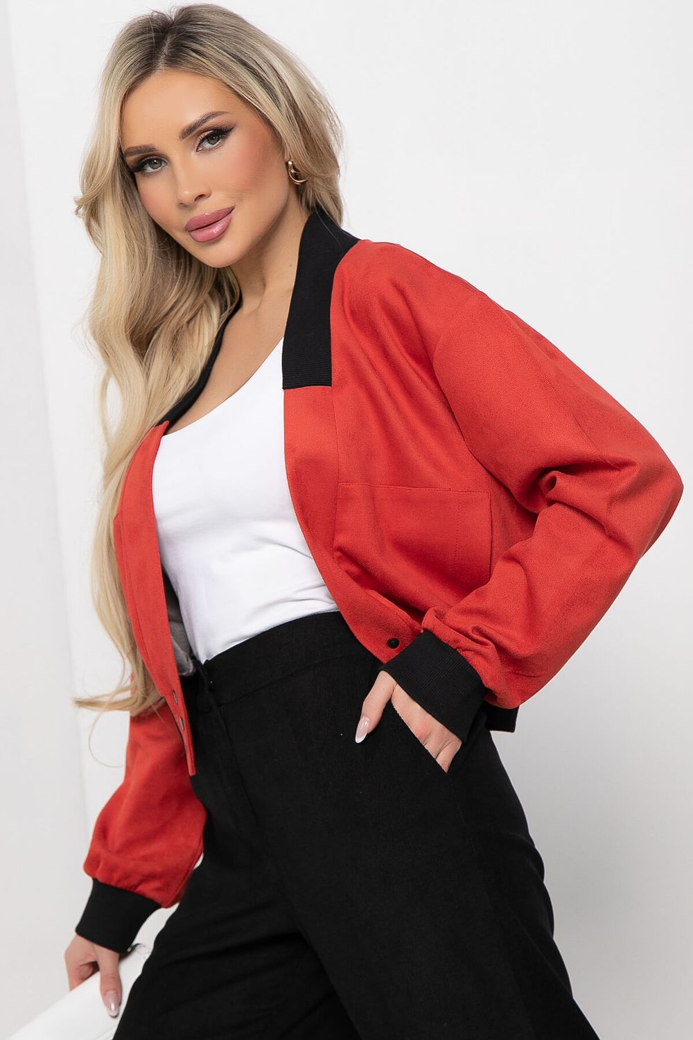 Жакет "Модный" (красный) Б8529 LT Collection