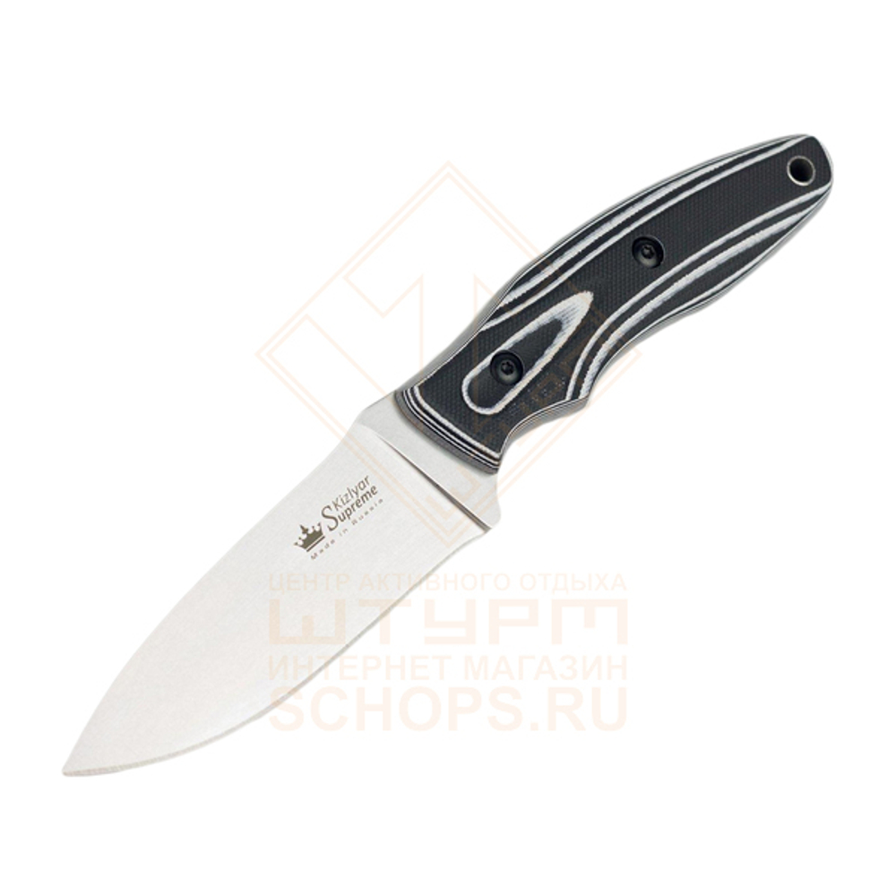 Нож Kizlyar Supreme Urban Niolox G10, Black/Stonewash