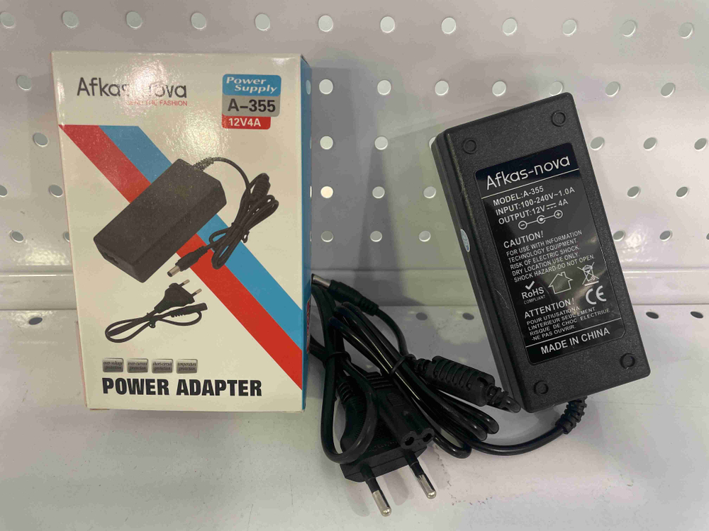 A-355 / Блок питания Afkas-nova с кабелем питания (12 вольт 4 ампер)