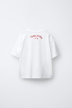 ZARA ФУТБОЛКА С ПРИНТОМ HELLO KITTY © SANRIO, БЕЛЫЙ