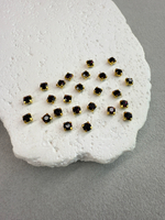 Шатоны 4 мм, Аметист в золоте, 25 шт