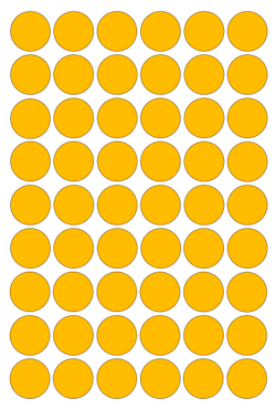 Виниловые наклейки для упаковки и маркировки Policomprint M4. 20 мм. 54 шт.