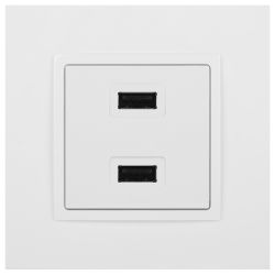 14-4110-01 ЭРА Устройство зарядное USB, 230В/5В-2100мА, IP20, Эра Elegance, белый