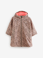 Плащ водонепроницаемый с флисовой подкладкой для девочки Next E25-226, Коричневый, Бежевый, Розовый