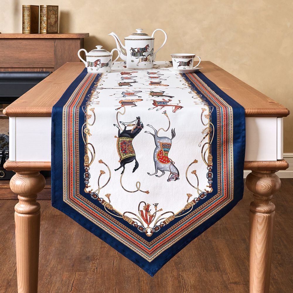 ДОРОЖКА НА СТОЛ "PASSAGE", 45Х215СМ, БЕЛЫЙ, 100% ХЛОПОК,ТВИЛ