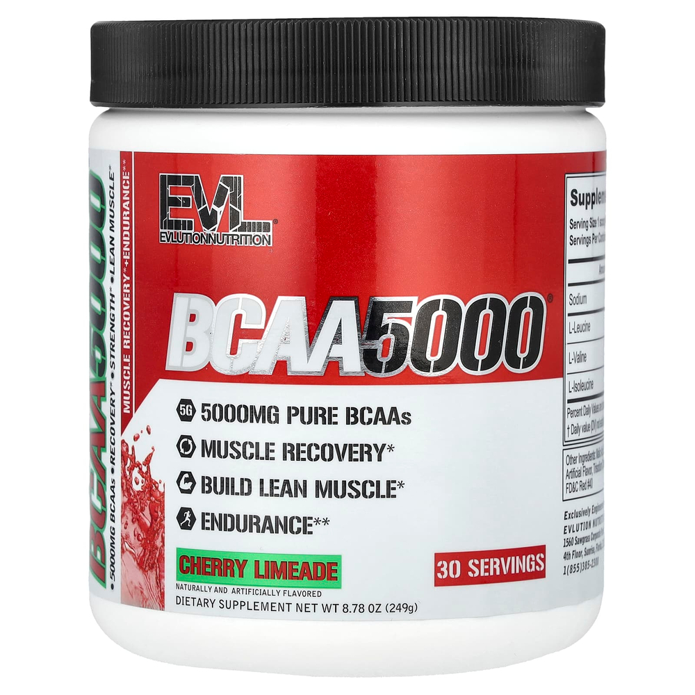 EVLution Nutrition, BCAA5000®, вишневый лаймад, 249 г (8,78 унции)