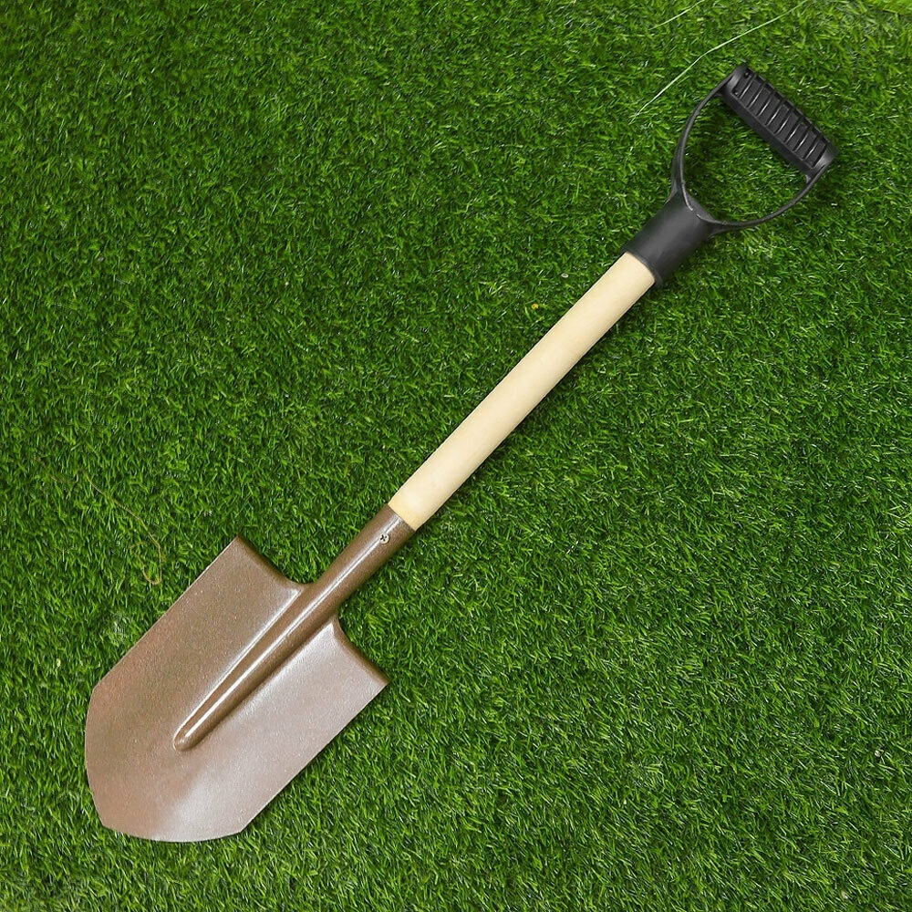 Лопатка туристическая (автомобильная) с черенком и V-обр. ручкой