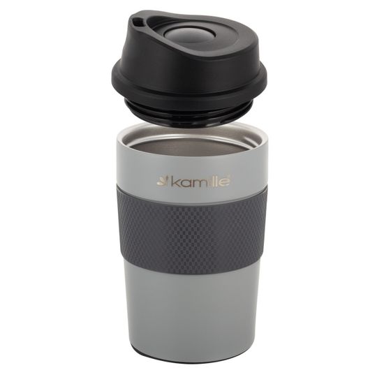 Термокружка 360 мл. из нержавеющей стали Kamille KM 2151 с TPR вставкой