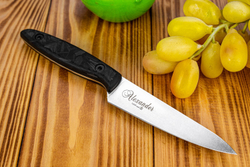 Нож кухонный ALEXANDER S N690 BCBNH (Satin, Black Carbon Handle)