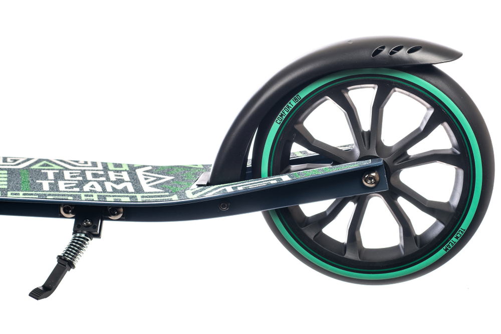 Детский самокат Tech Team ​180 Comfort 2021 (5+) черно-голубой