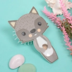 Расческа массажная детская «Zverushka» бурундучок, 7*13см, в пластиковой коробке