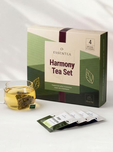Подарочный набор Harmony Tea Set - 32 пирамидки (4 вида по 8 шт.)