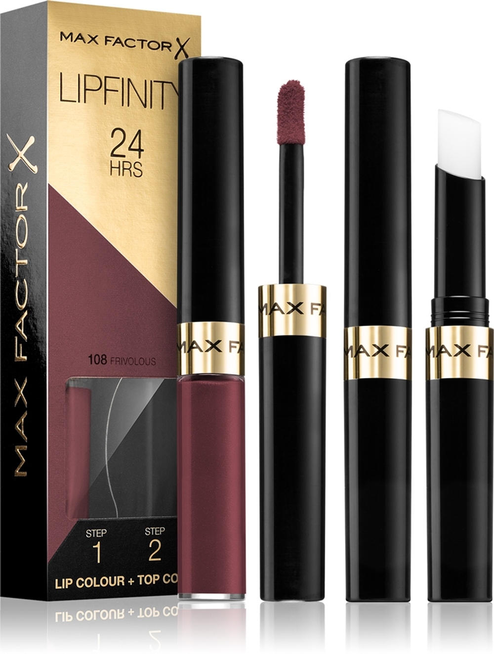 Max Factor Lipfinity Lip Colour - Помада для губ с бальзамом, стойкая. оттенок 108 Frivolous, 4 g