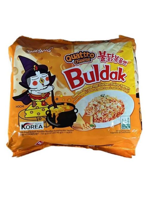 Лапша Samyang Quattro Cheese Острая курица 4 сыра 145 г 5 шт