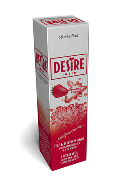 Интимный гель DESIRE с ароматом клубники, 60 мл.