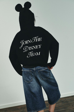 ZARA ТОЛСТОВКА С ТЕКСТОМ ©DISNEY, ЧЕРНЫЙ