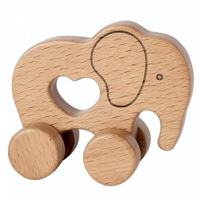 Деревянная игрушка-каталка «Слоник» 15532 (Лидер)