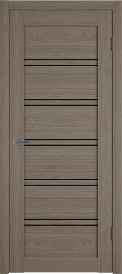 Межкомнатная дверь экошпон VFD (ВФД) Atum Pro 28 Brun Oak стекло Black Gloss