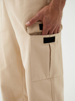 Джоггеры карго хлопковые. Песок