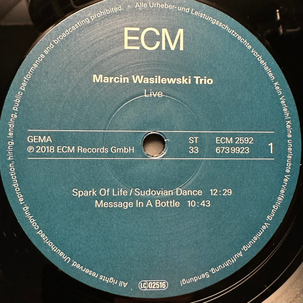 Marcin Wasilewski Trio - Live 2LP (Германия 2018г.)