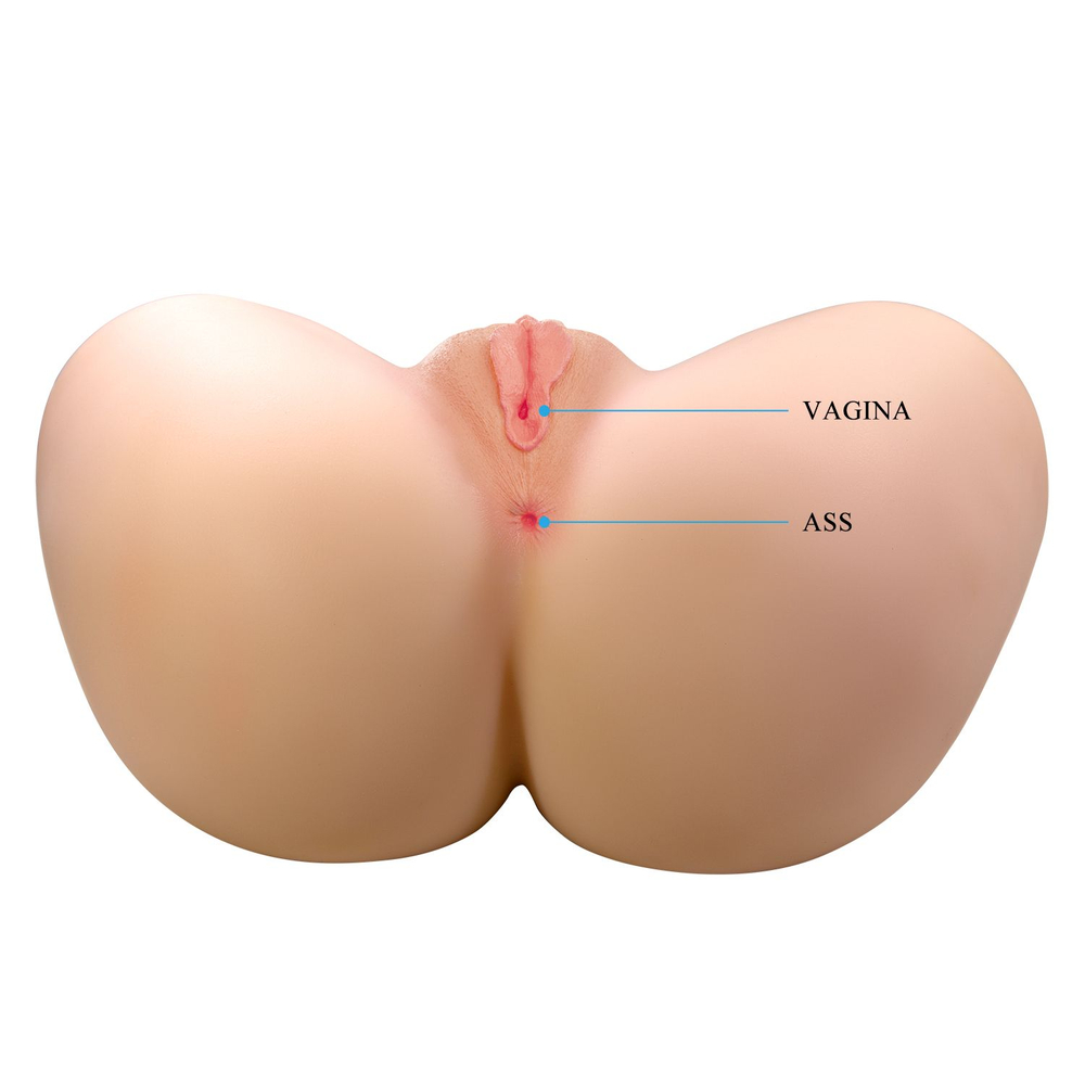 Телесный мастурбатор Vivian с 2 любовными тоннелями (Цвет: телесный)