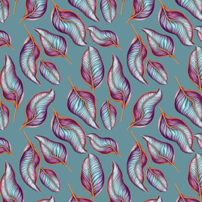 Листья пальмы на голубом