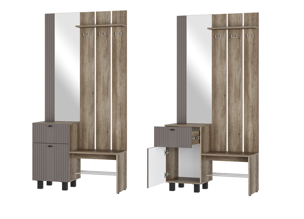 Прихожая Олива ПР-04 Муссон софт (серый) MF14